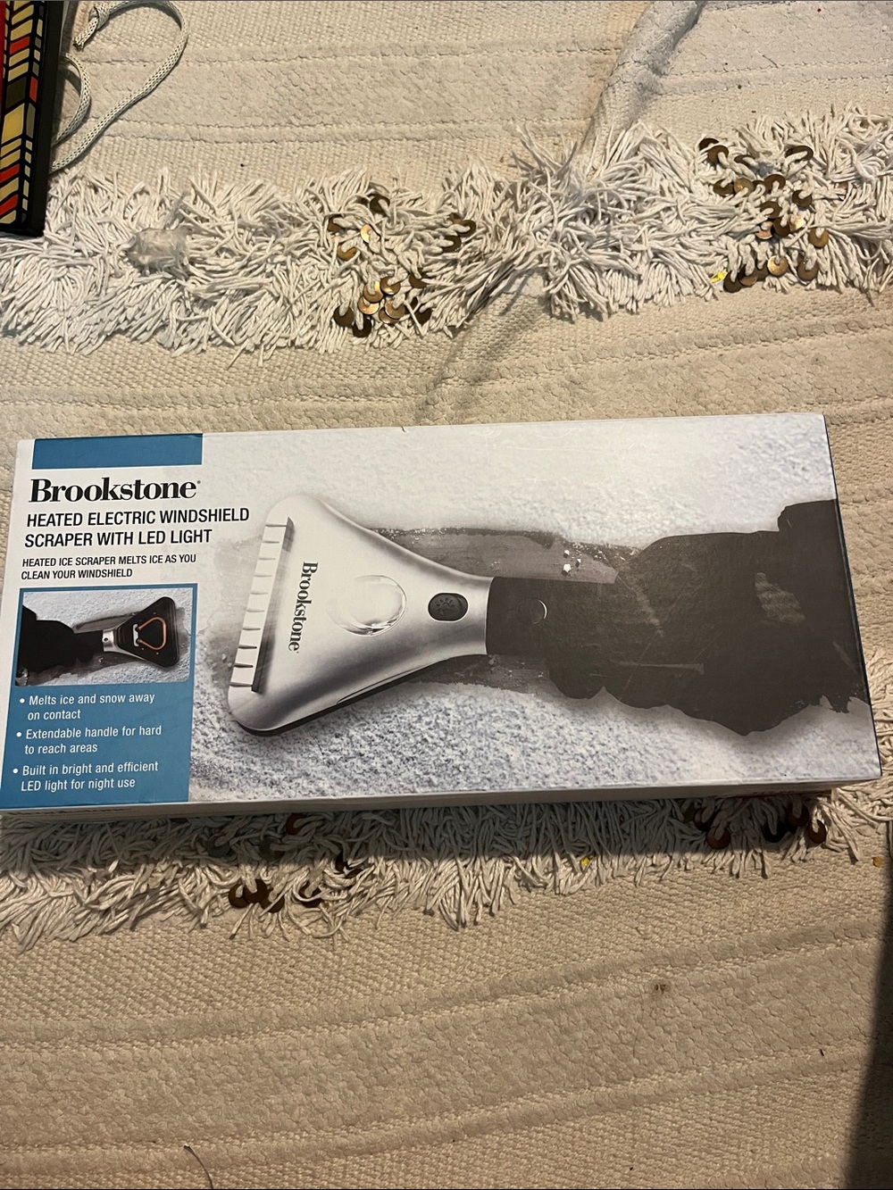 Brookstone heated windshield scraper with led light
